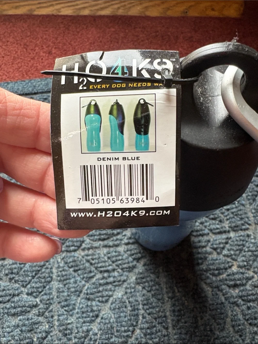 H2O GO Stainless Water Bottle in Light Blue with Black Cap
